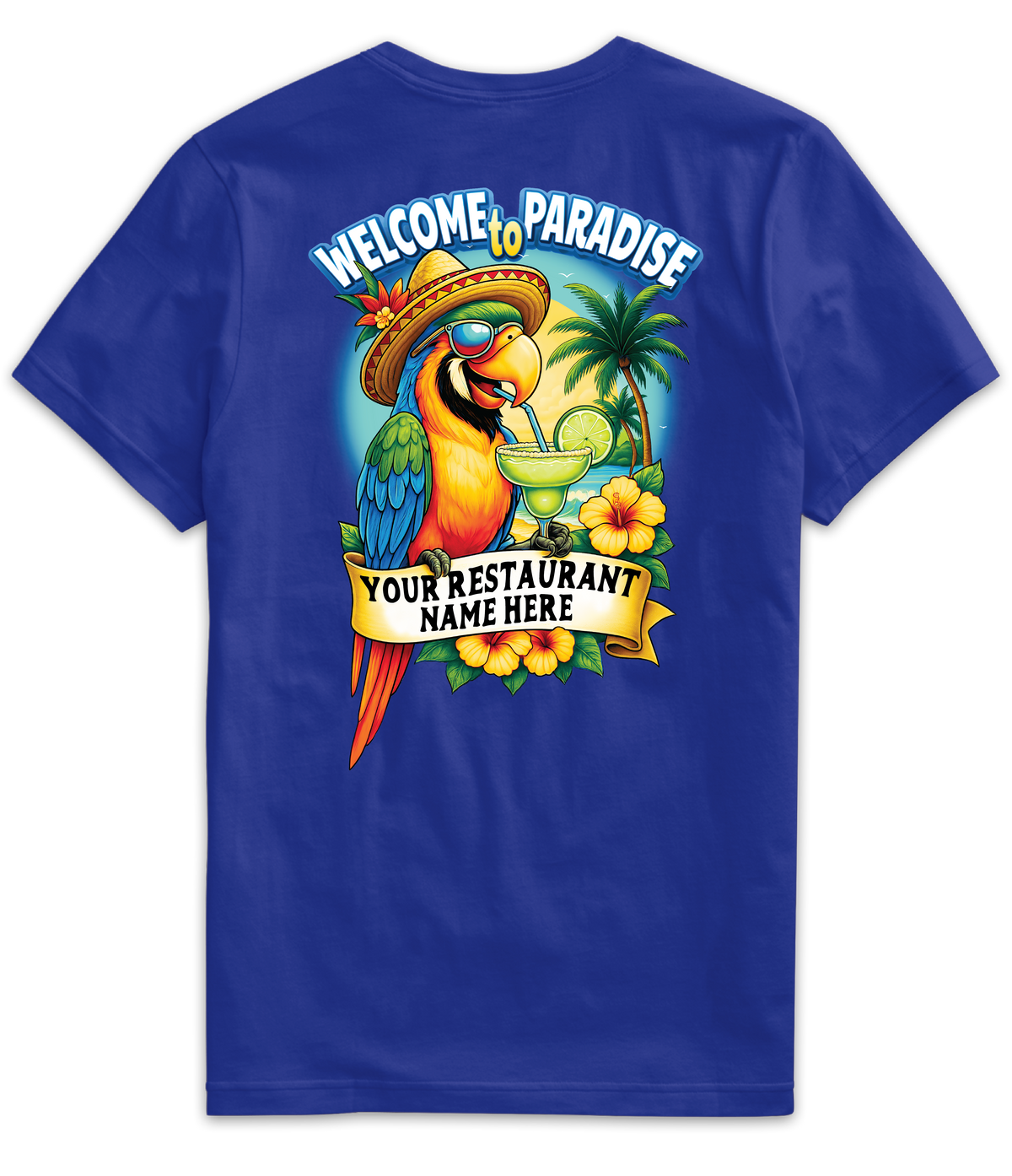 MR076- Welcome to Paradise Parrot Tee
