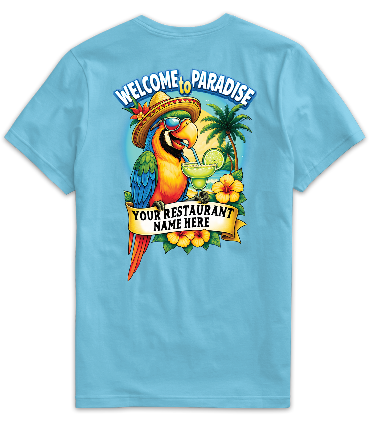 MR076- Welcome to Paradise Parrot Tee