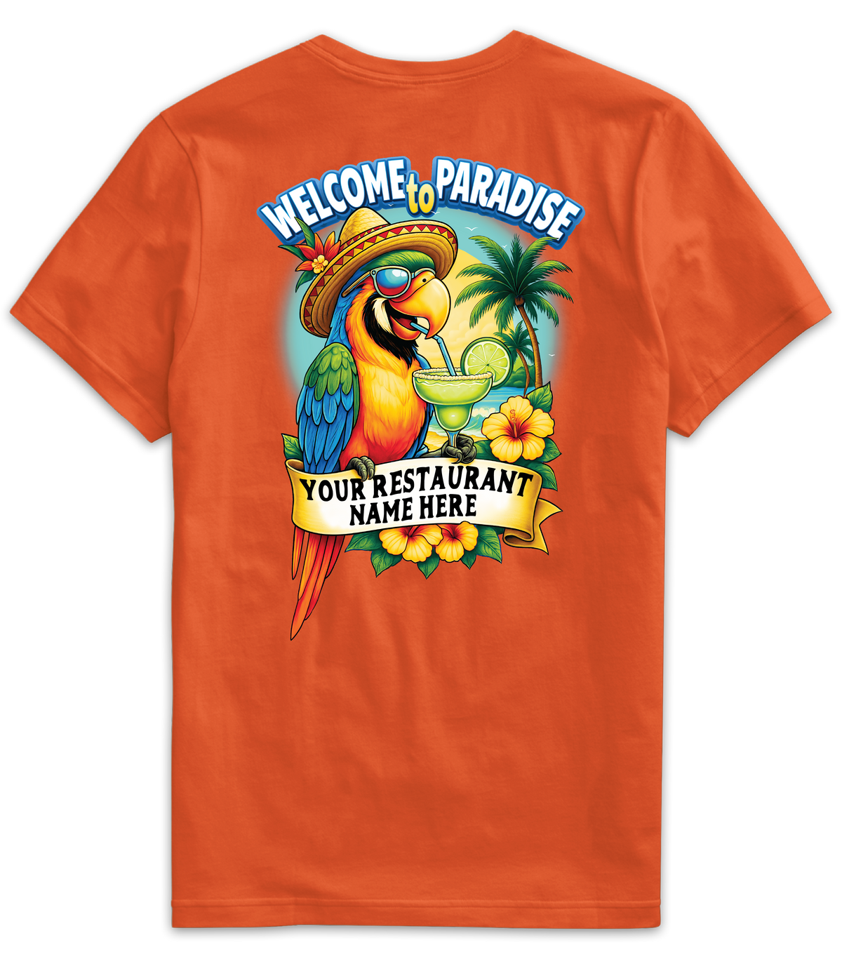 MR076- Welcome to Paradise Parrot Tee